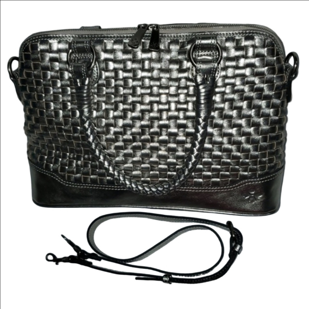 Patricia Nash Discovery Collection Augusta Antique Platinum Satchel Ltd Edition